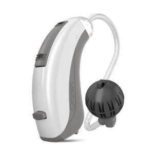 Widex-EVOKE-FM-Standard-Silver-grey-Grey-With-thin-tube-Instant-round-ear-tip-Hearing-aid-With-shadow